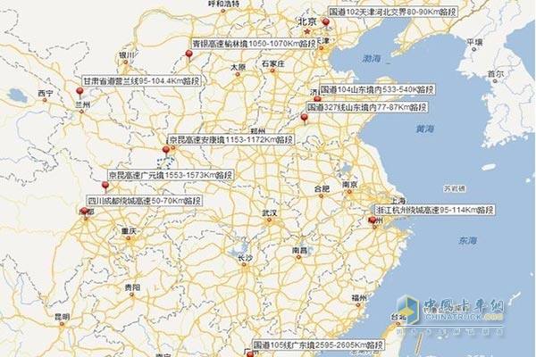 卡友行车需谨慎 全国十大高危路段公布八处与卡车相关