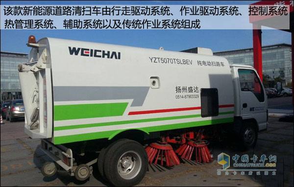 潍柴推出首款纯电动道路清扫车