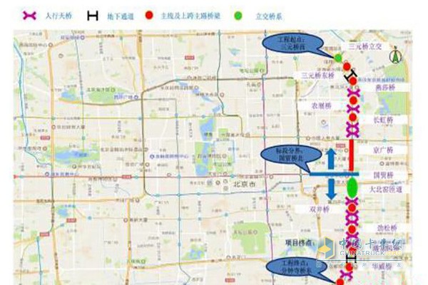 北京市重要交通干线——东三环主路大修5日正式启动，大修路段北起三元桥西，南至分钟寺桥东，全长10.86公里，计划于10月底前全部完工。