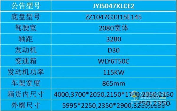 豪沃D30轻型冷藏车上牌公告