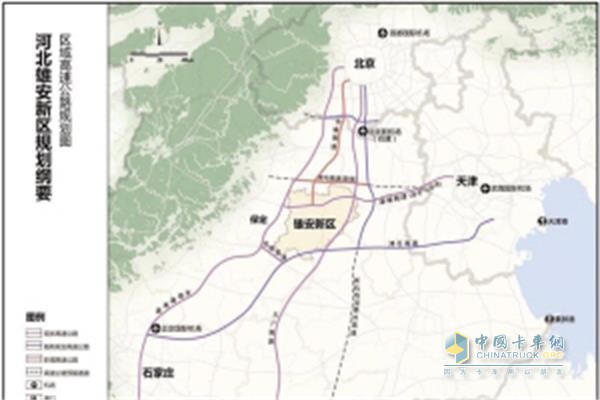 雄安区域高速公路示意图