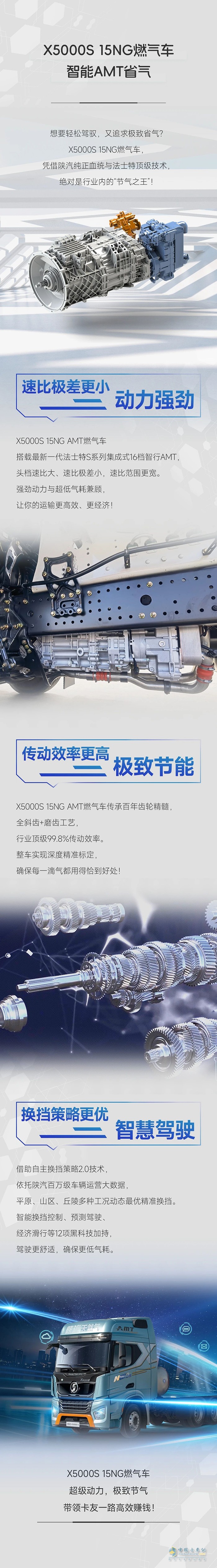 陕汽X5000S 15NG燃气车智能AMT省气