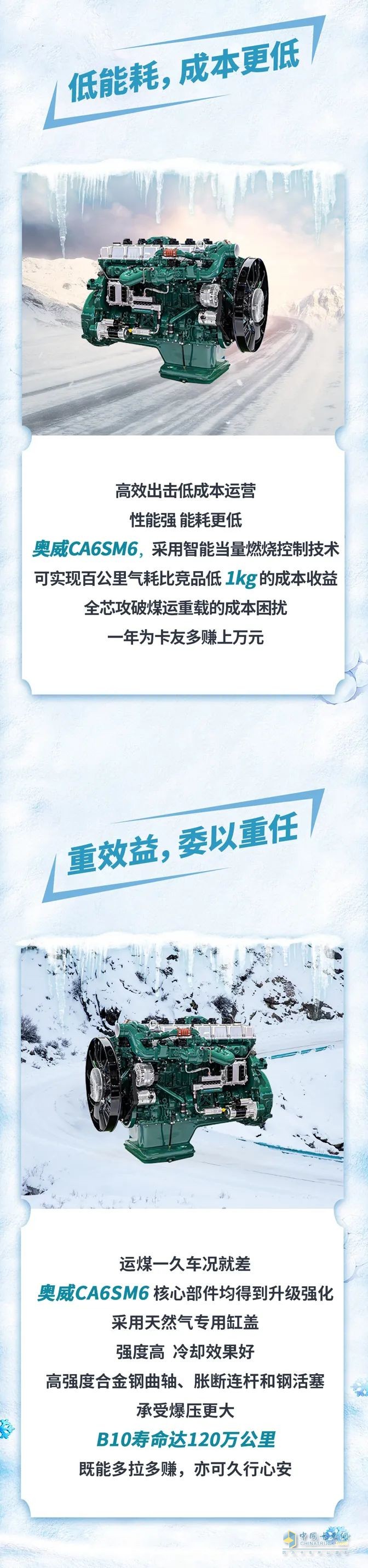 奥威CA6SM6助力冬季温暖，勇闯黑金之路