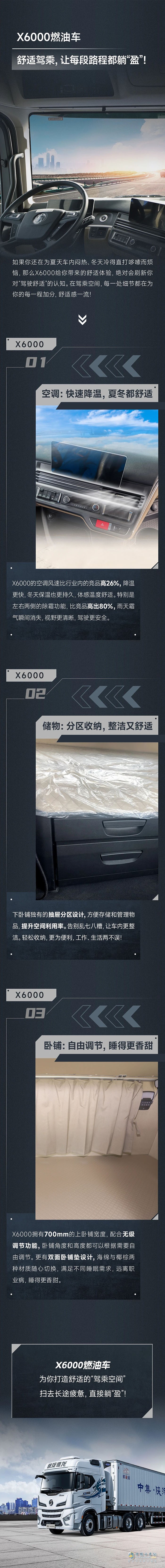 陕汽德龙X6000燃油车：舒适驾乘，让每段路程都躺“盈”！