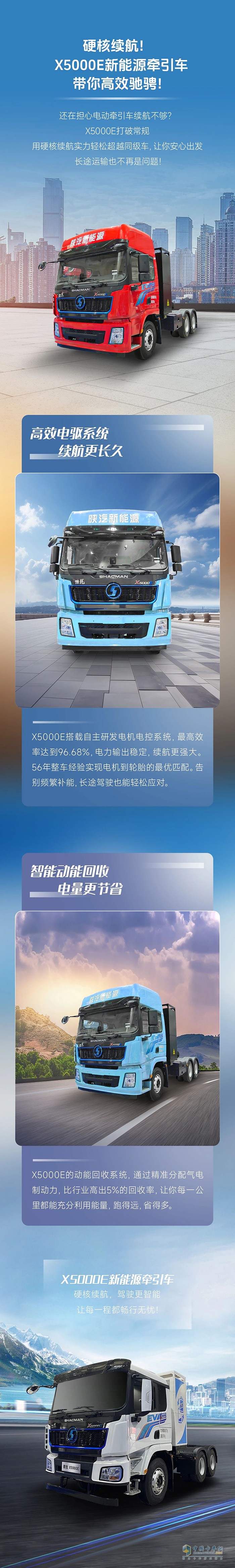 硬核续航！陕汽X5000E新能源牵引车带你高效驰骋！