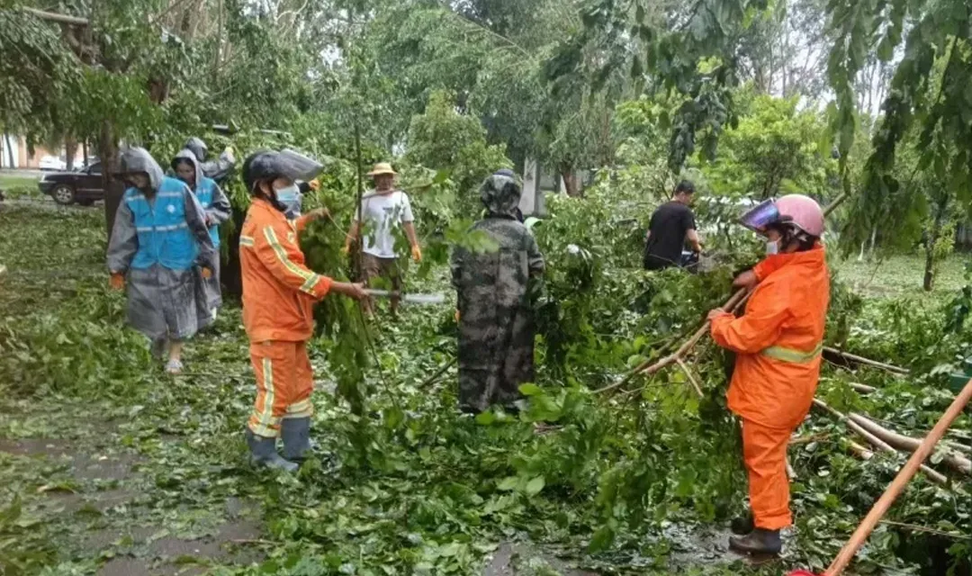 台风“摩羯”过境，福龙马海南项目公司全力抢险救灾，共护家园