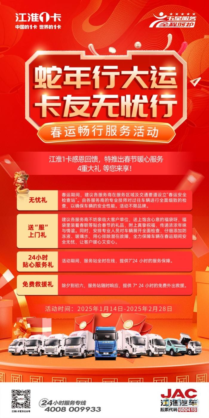 巳如破竹，江淮1卡喜迎开门红